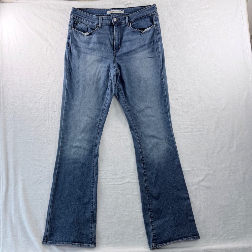 Levi Strauss Signature Bootcut Jeans Mid-Rise Blue Faded Denim 10L W30 L34